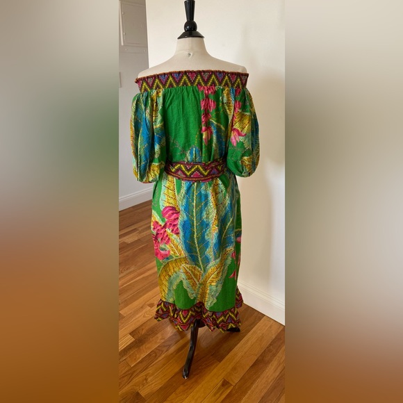 Farm Río Banana Leaves Off The Shoulder Dress - Picture 5 of 9